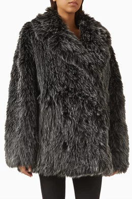 Michael kors faux fur peacoat top