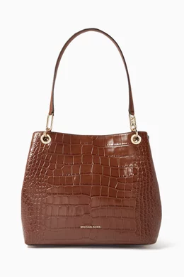 Buy Michael Kors Brown Large Kensington Tote Bag in Croc embossed Leather For Women Online Ounass Bahrain
