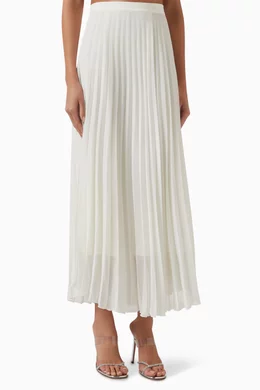 Maxi skirt pleated chiffon 2025