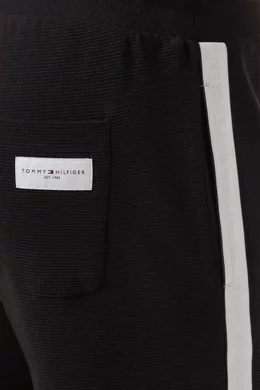 Buy Tommy Hilfiger Black Side Tape Sweatpants in Cotton For Men Online Ounass Bahrain