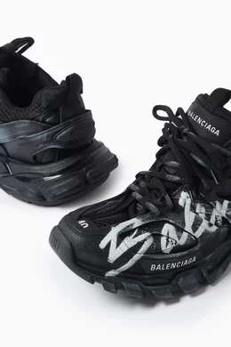 Buy Balenciaga Black Track Signature Sneakers in Mesh Nylon For Women Online Ounass Bahrain