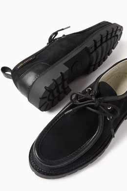 Buy Duke and Dexter Black Moby Lace up Boots in Suede For Men Online Ounass Bahrain