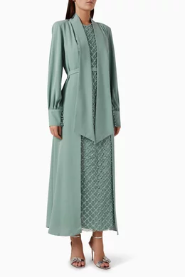 Lace panel maxi dress discount