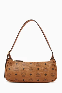 Buy MCM Brown Small Aren Shoulder Bag in Visetos Canvas For Women Online Ounass Bahrain