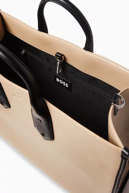 Buy BOSS Neutral Sandy Tote Bag in Faux Leather For Women Online Ounass Bahrain