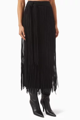 Jersey fringe skirt shop