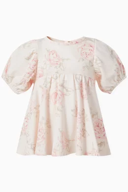 Buy Miniclasix Pink Floral Dress Bloomers Set For Baby Girls Online Ounass Bahrain