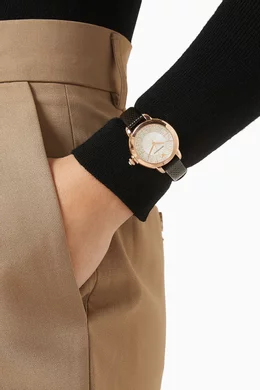Armani rose gold and silver watch deals