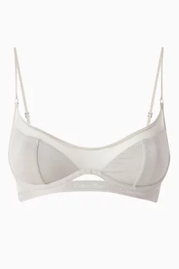 Buy Calvin Klein Grey x Nensi Dojaka Project Unlined Bralette in Silk For Women Online Ounass Bahrain