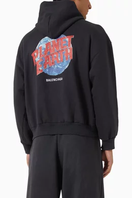 ●送料込●BALENCIAGA● Planet Earth Zip-up フーディ BALENCIAGA】Planet Earth ジップアップ Hoodie パーカー