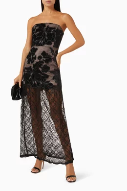 Buy Elliatt Black Zara Convertible Dress in Velvet Lace For Women Online |  Ounass Bahrain