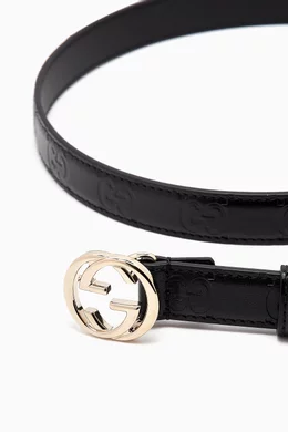 Gucci interlocked embossed belt online