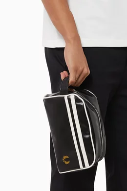 Buy Fred Perry Black Laurel Wreath Toiletry Bag in Recycled Polyester For Men Online Ounass Bahrain
