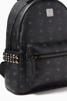 Buy MCM Black Small Stark Side Studs Backpack in Visetos For Men Online Ounass Bahrain