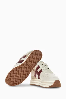 Buy Hogan Neutral H222 Mid top Sneakers in Leather For Women Online Ounass Bahrain