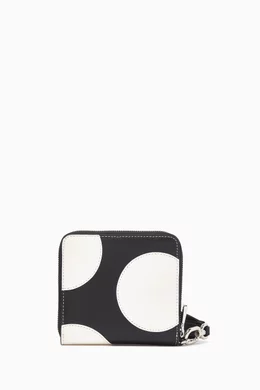 Buy Kate Spade New York Black Polka-dot Compact Wallet in Leather
