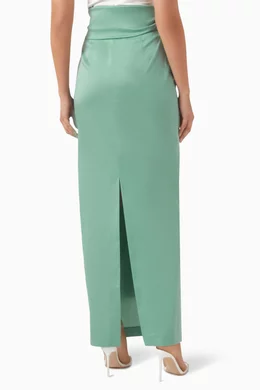 Buy BERNADETTE Green Bernard Maxi Skirt in Taffeta For Women Online Ounass Bahrain