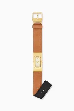 Tory burch thayer leather strap watch on sale