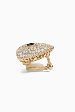 Valentino swarovski crystal and enamel ring top