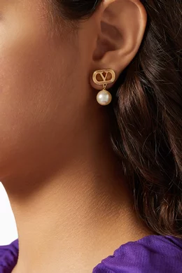 ピアス Valentino Garavani Ovalette l Earrings METALLIC Valentino Garavani OVALETTE EARRINGS (6Y2J0S40MET
