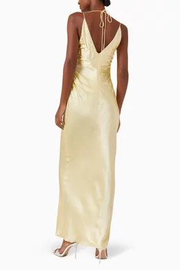 chinese dress ladies Shona Joy La Lune Peony Lace Back Maxi Dress