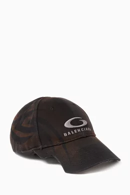 Buy Balenciaga Black Y2K Cap in Cotton Drill For Women Online 