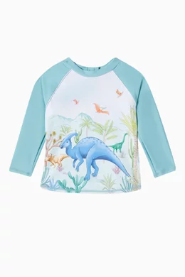 Buy Minihaha Green Denver Dinosaur Rash Vest For Baby Boys Online Ounass Bahrain