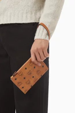 Buy MCM Brown Ottomar Travel Document Case in Visetos For Men Online Ounass Bahrain