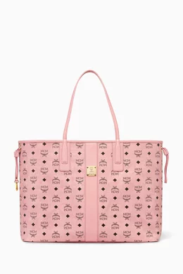 Mcm large pink tote deals