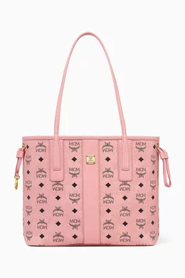 Buy MCM Pink Small Liz Shopper Tote Bag in Visetos Canvas For Women Online Ounass Bahrain