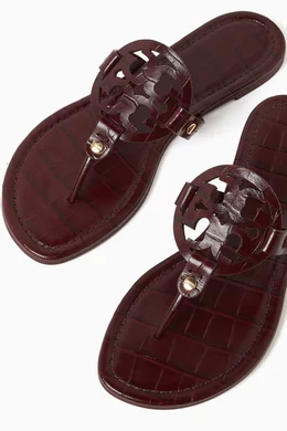Tory burch miller sandals brown sale