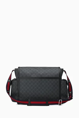 Buy Gucci Black Medium Diaper Bag in GG Supreme Canvas For Kids Online Ounass Bahrain
