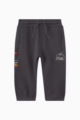 Buy Kith Grey Williams II Sweatpants in Cotton For Baby Boys Online Ounass Bahrain