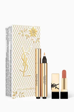 Buy YSL Beauty Colourless Touche Eclat Mini Rouge Pur Couture Lipstick Holiday Gift Set For Women Online Ounass Bahrain
