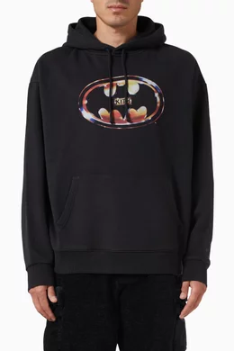 Buy Kith Black x Batman Logo Vintage Nelson Hoodie in Cotton For 