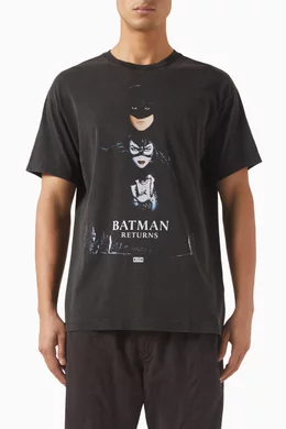 Buy Kith Black x Batman Returns Vintage T-shirt in Cotton For Men 