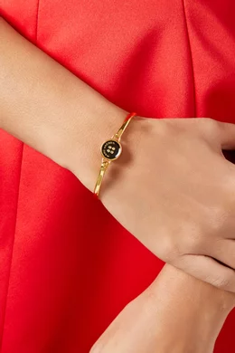 Buy Marc Jacobs Black The Button Hinge Bracelet in Gold