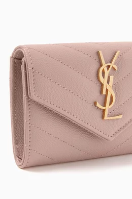 Ysl monogramme small grain de poudre envelope wallet best sale