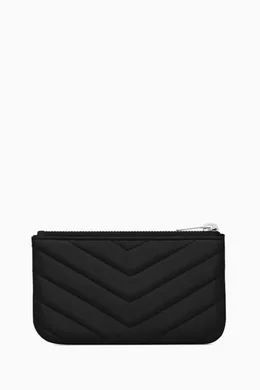 Buy SAINT LAURENT Black Cassandre Matelasse Keyring Pouch in Leather For Women Online Ounass Bahrain