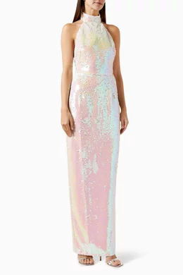 green emerald velvet dress Dahlia Sequin Gown by Bronx and Banco  The Fitzroy