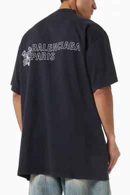 Balenciagaバレンシアガ＊ Key Crest オーバーサイズ Tシャツ BALENCIAGA】Key Crest オーバーサイズ Tシャツ (BALENCIAGA/T