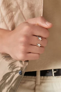 Buy TwoJeys Silver Splitted Icon Ring For Men Online | Ounass Bahrain