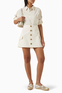 Buy Burberry White Button-up Shirt in Silk Blend For Women Online
