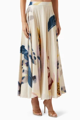 Buy Twinkle Hanspal Multicolour Tie-up Cropped Shirt Skirt Set