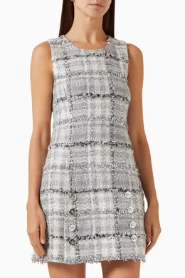 dolce & gabbana raschel tweed mini dress Dolce & Gabbana Cotton Raschel Tweed Mini Dress