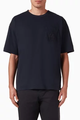 Buy C.P. Company Grey Logo Pocket T-shirt in 20/1 Jersey For Men