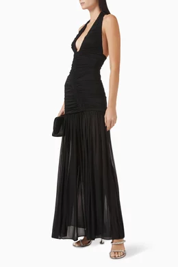 strapless open back dress Petal and Pup Women's Naira Pleated Maxi Dress main image 0