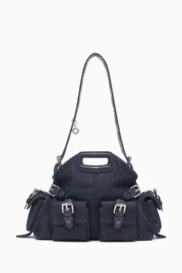 Buy Maje Blue Miss M Pockets Bag in Denim For Women Online