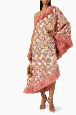Buy CeliaB Multicolour Lucia One-shoulder Fringe Dress For Women Online |  Ounass Bahrain
