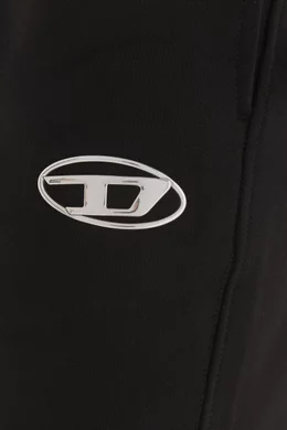Buy Diesel Grey Metal-effect Oval D Logo Sweatpants in Cotton For - Main Image